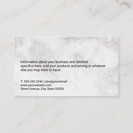 Dak en stadsgezicht | Marmer Visitekaartje (Achterkant)