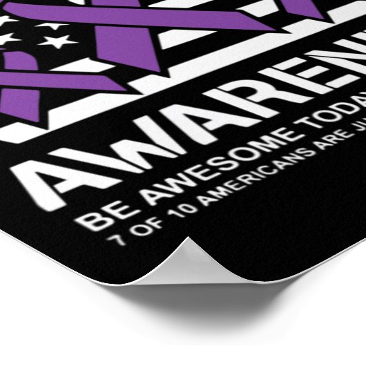 Dak- en thuisloosheidsmaand Amerikaanse vlag Poster (Hoek)