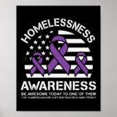 Dak- en thuisloosheidsmaand Amerikaanse vlag Poster (Voorkant)