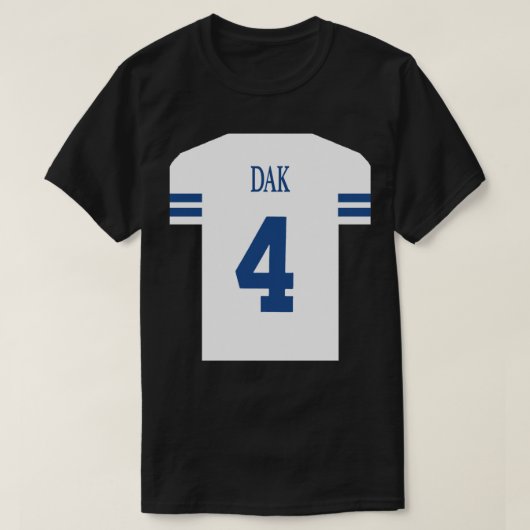 Dak Prescott Jersey Sticker T-shirt (Design voorkant)