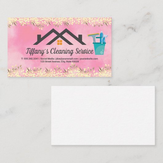 dak | Schoonmaakartikelen | Stijlvol Visitekaartje (Voorkant / Achterkant)