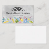 dak | Schoonmaakbenodigdheden illustraties Visitekaartje (Voorkant / Achterkant)