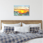 Dak Sunset 2295 Kunst Canvas Afdruk (Insitu (Slaapkamer))