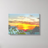 Dak Sunset 2295 Kunst Canvas Afdruk (Voorkant)
