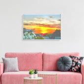 Dak Sunset 2295 Kunst Canvas Afdruk (Insitu (Woonkamer))