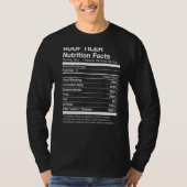 Dak Tiler Voeding Feiten Grappig T-shirt (Voorkant)