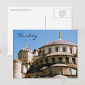 dak van blauwe moskee briefkaart (Voorkant / Achterkant)