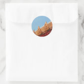 Dak van Boeddhistische Tempel in Thailand Ronde Sticker (Tas)