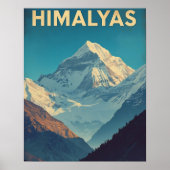 Dak van de Wereld – Vintage Himalaya Reizen  Poster (Voorkant)
