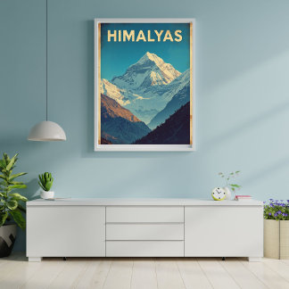 Dak van de Wereld – Vintage Himalaya Reizen Poster