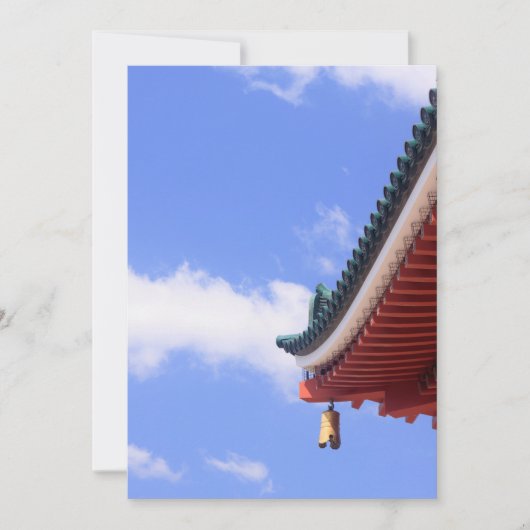 Dak van een Shinto-schrijn Bedankkaart (Voorkant)