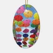 Dak van paraplu's keramisch ornament (Links)