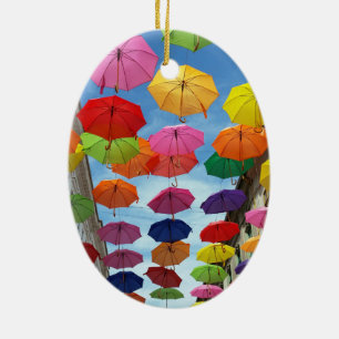 Dak van paraplu's keramisch ornament