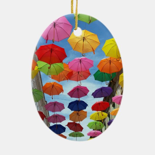 Dak van paraplu's keramisch ornament (Achterkant)