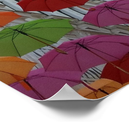 Dak van parasols poster (Hoek)