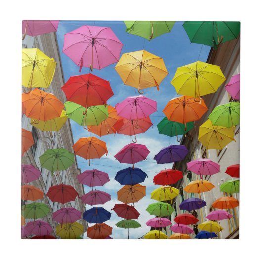 Dak van parasols tegeltje (Voorkant)