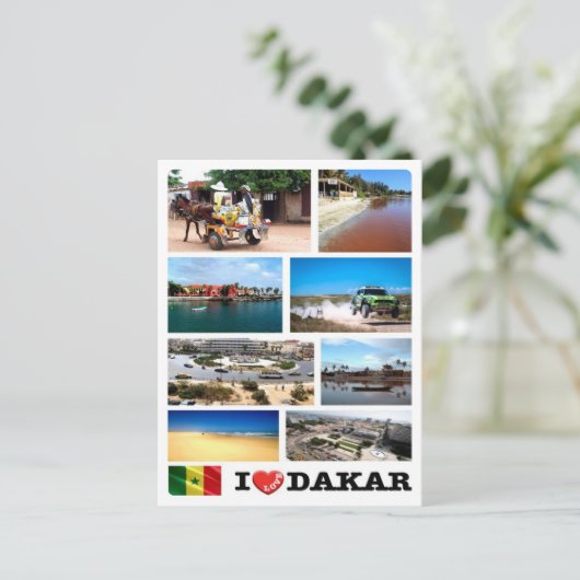 Dakar I Love - Senegal - Briefkaart (Staand voorkant)