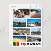 Dakar I Love - Senegal - Briefkaart (Voorkant / Achterkant)