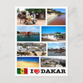 Dakar I Love - Senegal - Briefkaart (Voorkant)