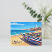 Dakar Senegal Briefkaart (Staand voorkant)