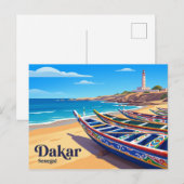 Dakar Senegal Briefkaart (Voorkant / Achterkant)