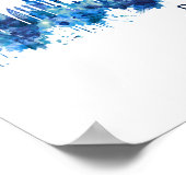 Dakar Senegal Skyline Blue Poster (Hoek)