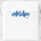 Dakar Senegal Skyline Blue Ronde Sticker (Tas)