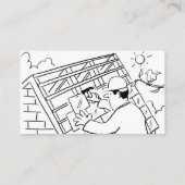 Dakbedekking Aannemer Cartoon Visitekaartje (Achterkant)