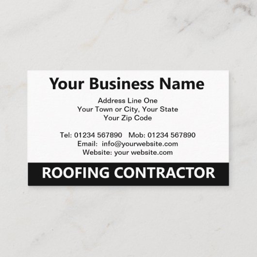Dakbedekking Aannemer Illustratie & QR Code Visitekaartje (Achterkant)