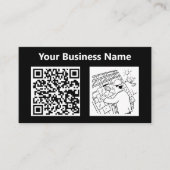 Dakbedekking Aannemer Illustratie & QR Code Visitekaartje (Voorkant)