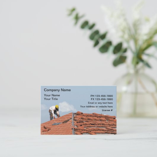 Dakbedekking Afbeelding Visitekaartje (Staand voorkant)