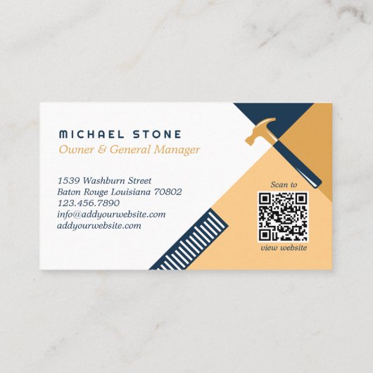 Dakbedekking Bouw Huis Verbetering Tools Logo Visitekaartje (Achterkant)