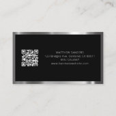 Dakbedekking Constructie Amerikaanse vlag QR Code Visitekaartje (Achterkant)