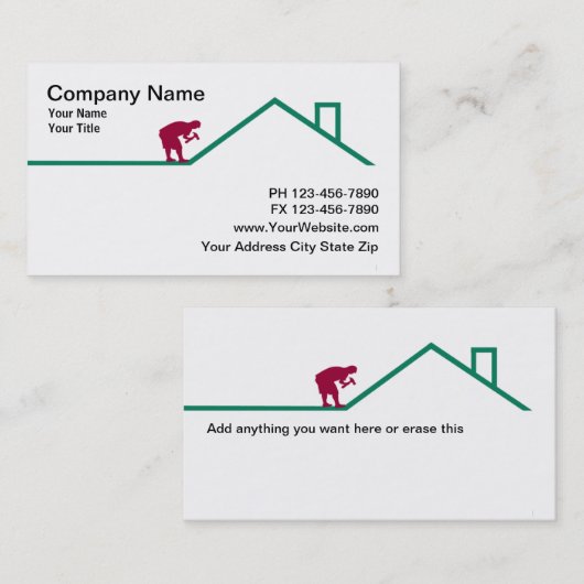 Dakbedekking en bouw visitekaartje (Voorkant / Achterkant)