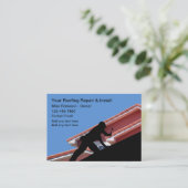 Dakbedekking en bouwreparatie installeren visitekaartje (Staand voorkant)