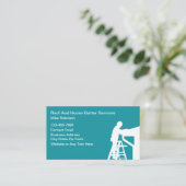 Dakbedekking en huis goten thema bouw visitekaartje (Staand voorkant)