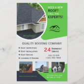 Dakbedekking en reparatie Bedrijf Groen Flyer (Voorkant)