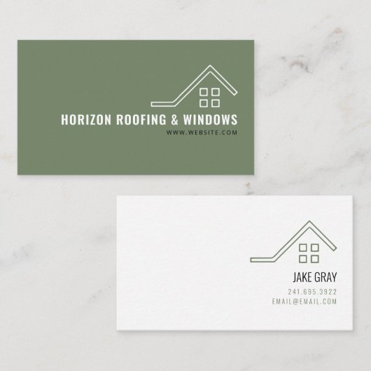 Dakbedekking en Windows Company visitekaartje (Voorkant / Achterkant)