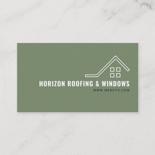 Dakbedekking en Windows Company visitekaartje (Voorkant)