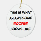 dakbedekking, geweldige keramisch ornament (Links)