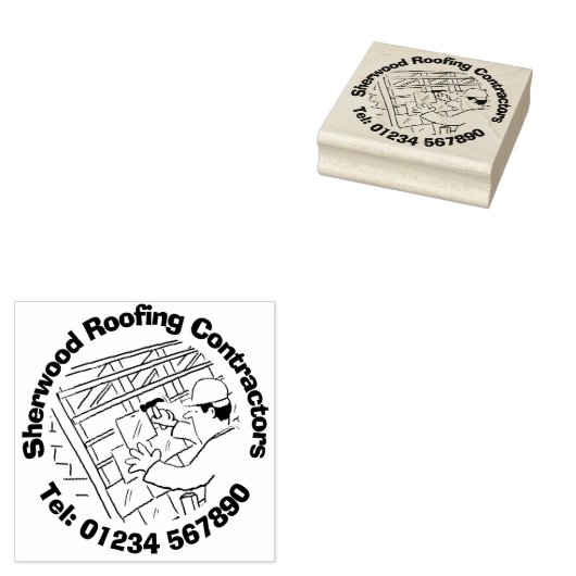 Dakbedekking, koeling en verharding. rubberstempel (Gestempeld)