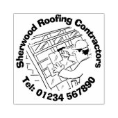 Dakbedekking, koeling en verharding. rubberstempel (Afrduk)