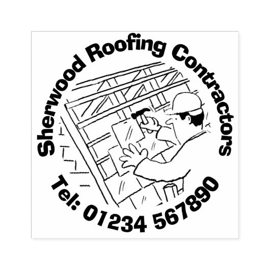 Dakbedekking, koeling en verharding. rubberstempel (Afrduk)