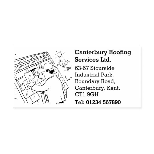 Dakbedekking & latwerk  zelfinktende stempel (Design)