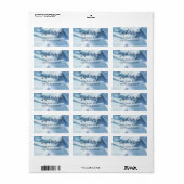 Dakbedekking met glitterende sneeuw etiket (Full Sheet)