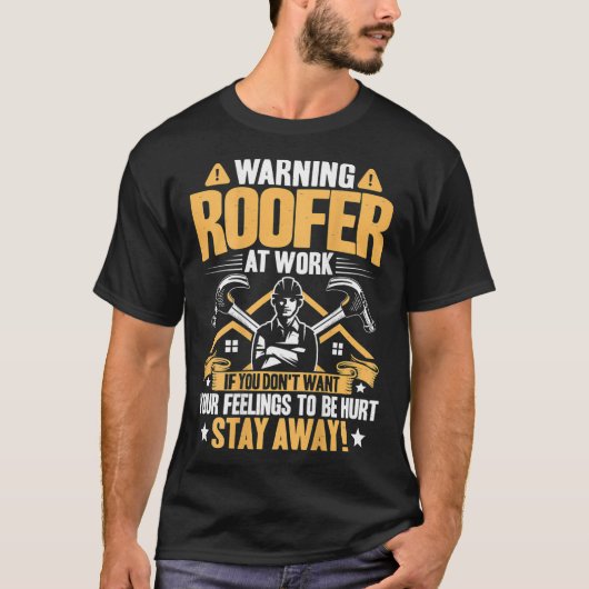 Dakbedekking op het werk Roofer T-shirt (Voorkant)