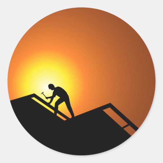 Dakbedekking Ronde Sticker (Voorkant)