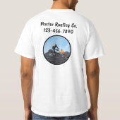 Dakbedekking Roofer Service Medewerker Werk Shirte T-shirt (Achterkant)