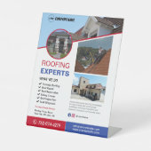 Dakbedekking Services Aangepast voetstuk Reclamebord Met Voetstuk (Voorkant)