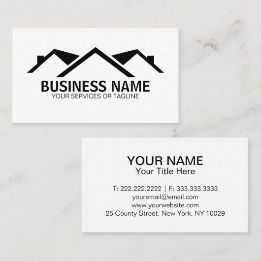 dakbedekking visitekaartje (Voorkant / Achterkant)